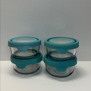 Anchor Hocking TrueSeal Food Storage Containers Set 4 Mineral Blue Airtight